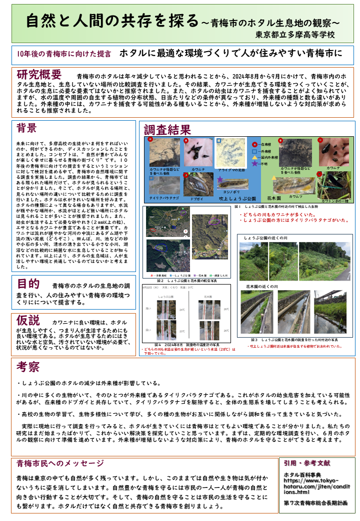 10年後の青梅市に向けての提言 (氏名なし）